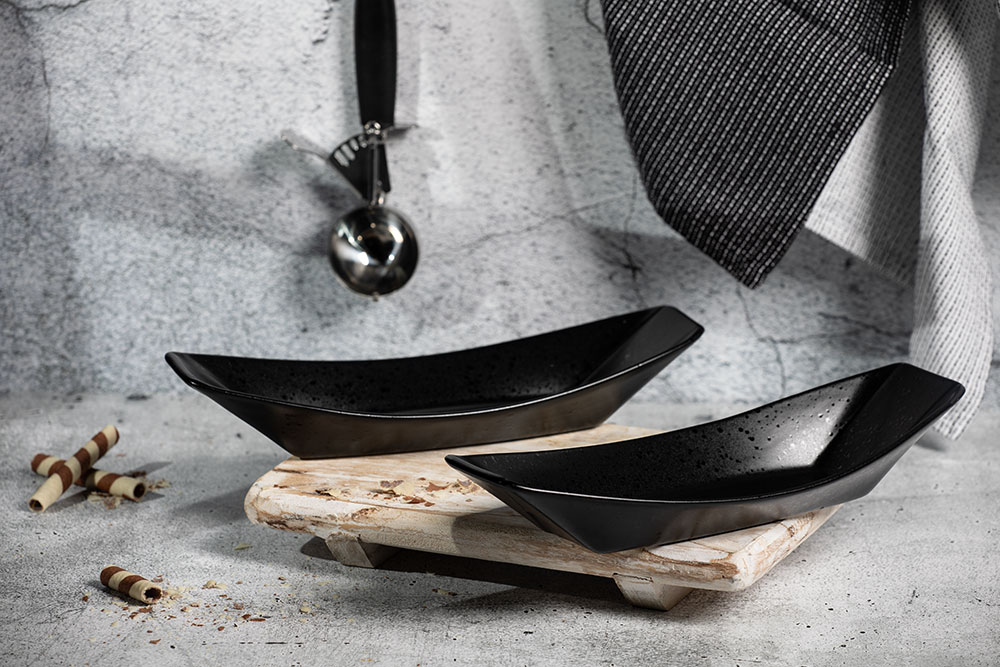 StrEAT Boat 31 cm, schwarz 2er-Set