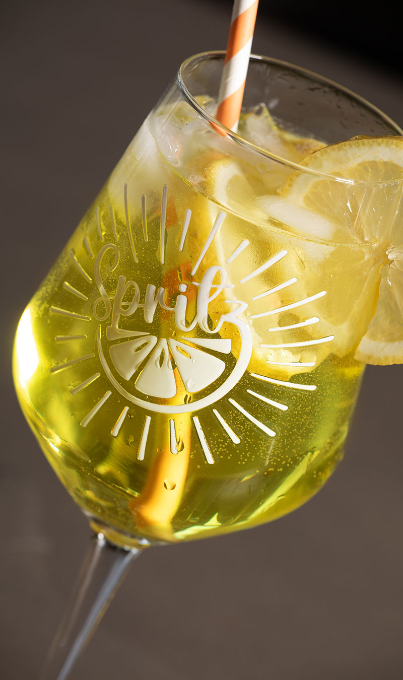new-glas-spritz Electra 55 cl mit Dekor Spritz