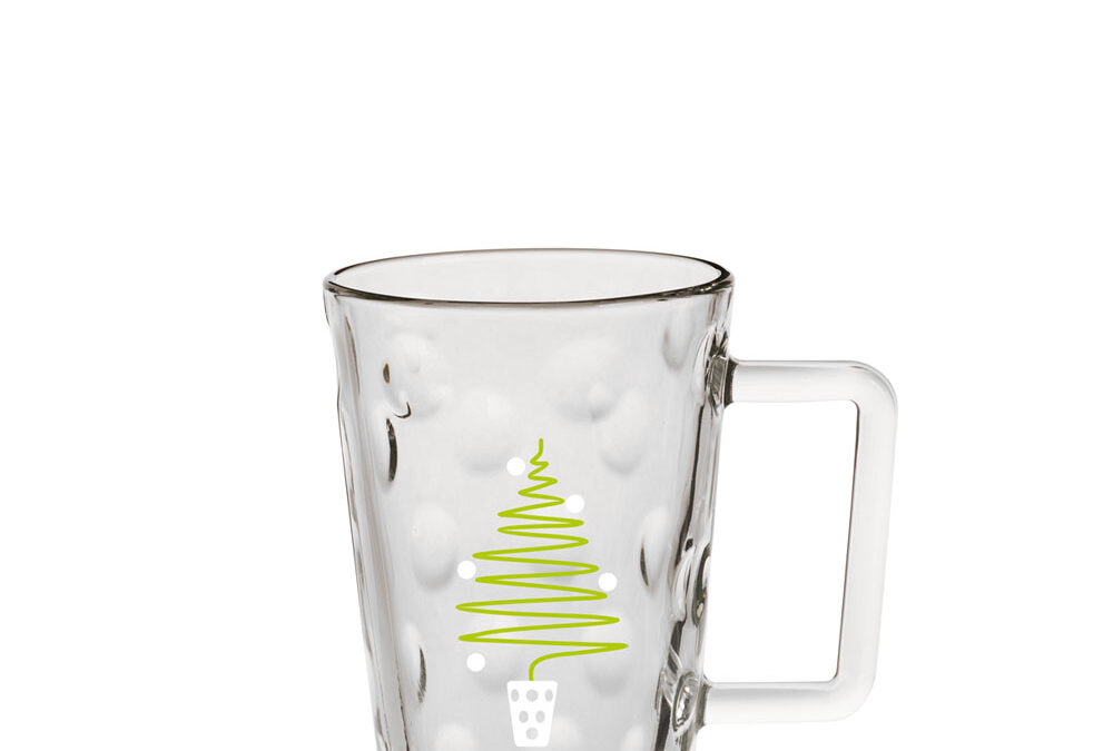 Dubbe Tassel mit „Tannenbaum“ Dekor