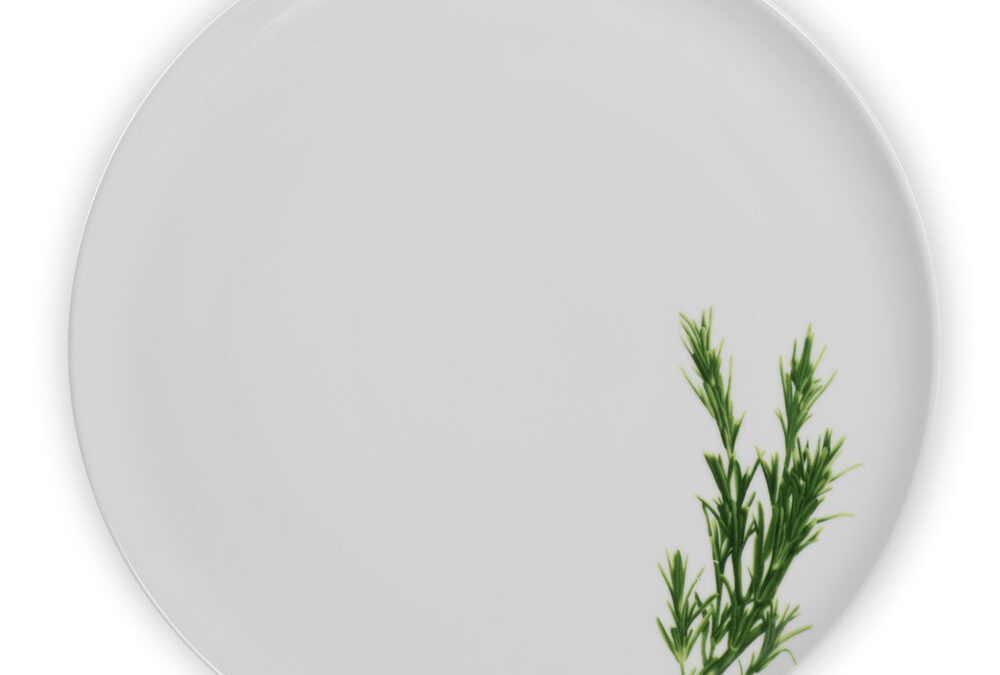 Pizzateller mit Dekor