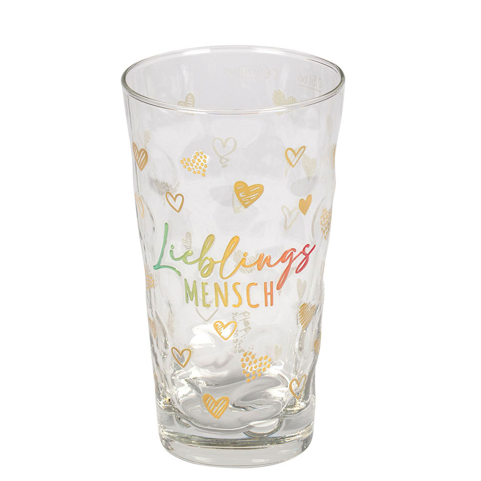 Dubbeglas dekoriert "Lieblingsmensch" Dubbeglas dekoriert "Lieblingsmensch"